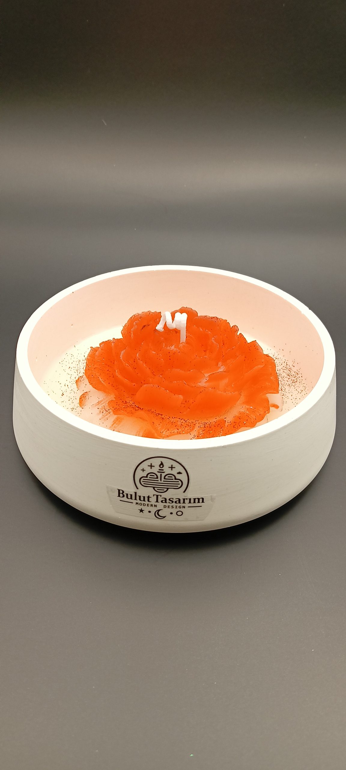 KIRMIZI GÜL FORMUNDA VANİLYA KOKULU MUM