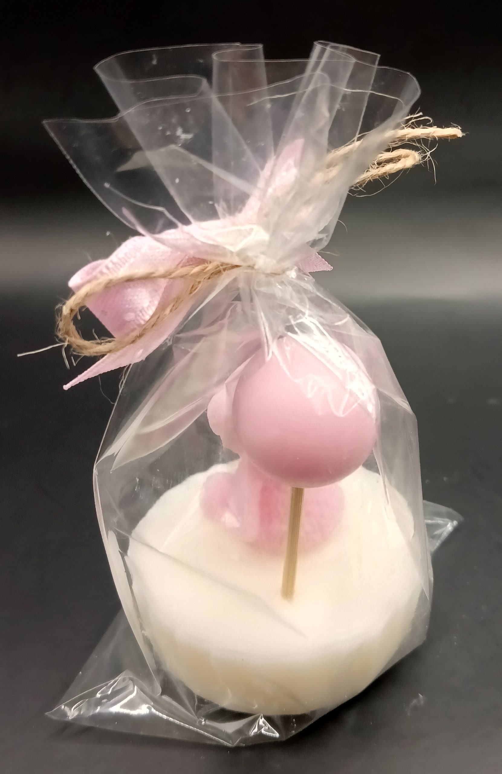 PEMBE AYICIK BEBEK HEDİYELİK MUM - Görsel 2